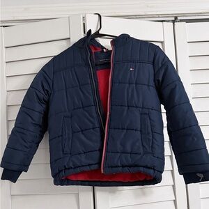 Tommy Hilfiger Kids Puffer Jacket in Navy and Red